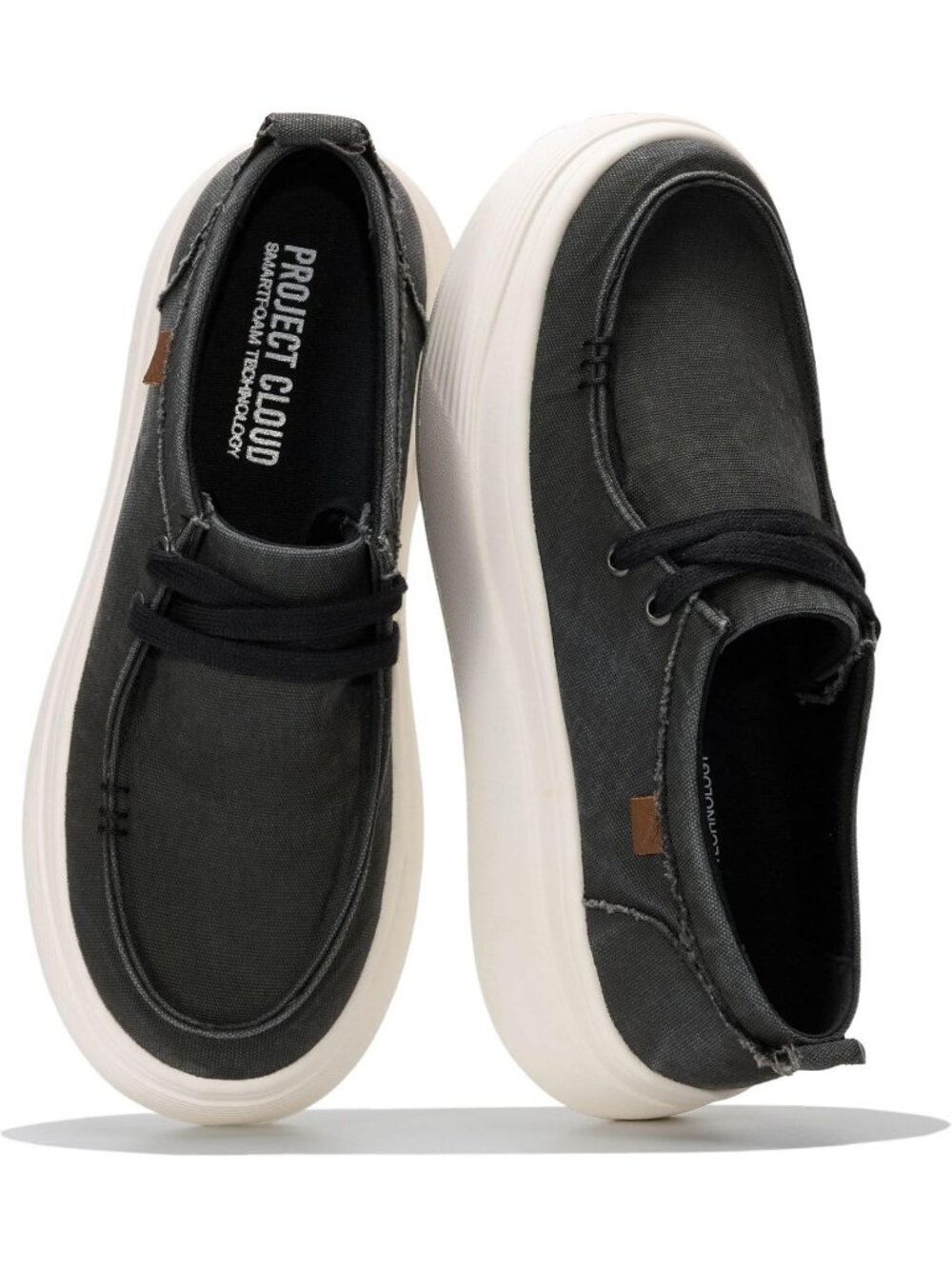 Women's Black Retro Canvas High Density Smart Foam Insole Lightweight Sneakers